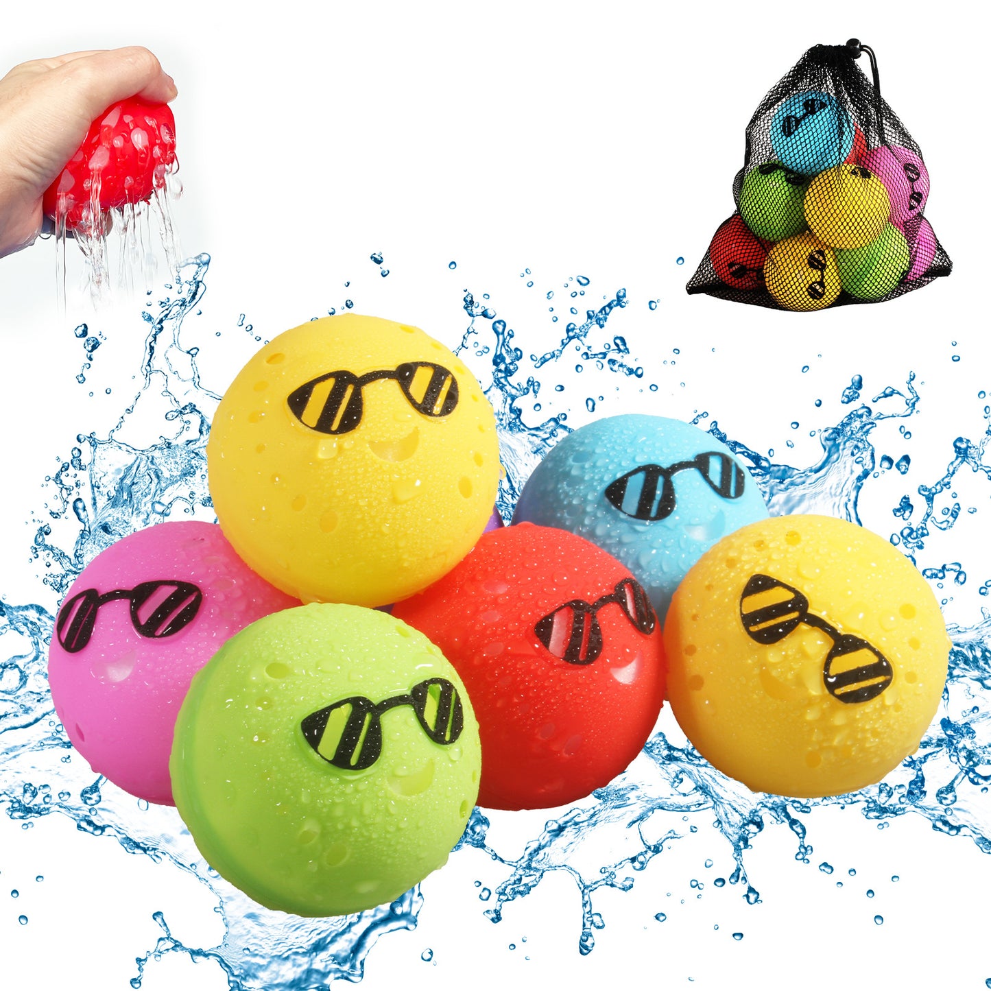 💧Reusable Water Bounce Balloons, Water Game Toys for Outdoor Activities