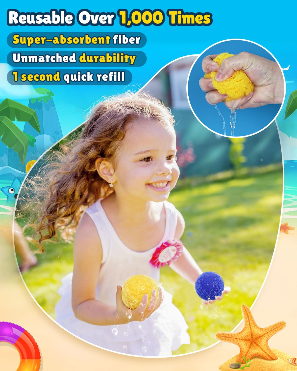 đ¤ˇââď¸Reusable Water Balloons -Summer Pool Toys Water for Backyard Lawn Beach