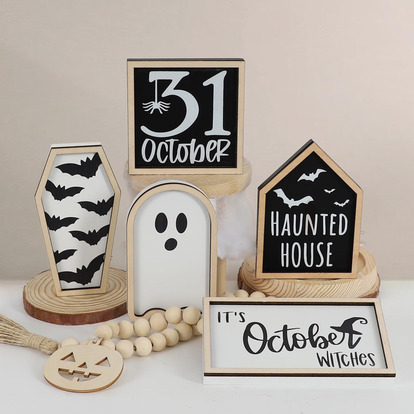 👻6PCS Halloween Tiered Tray Decor(Tiered Tray NOT Included)
