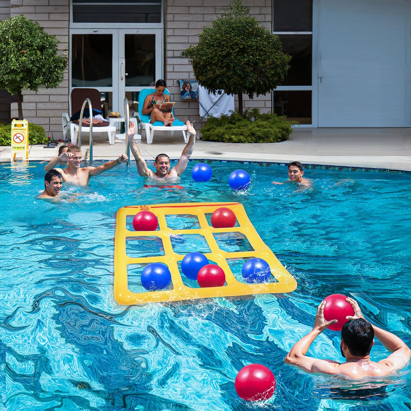 🙋♂️Pool Toys Games Set- Tic-Tac-Toe Inflatable Pool Toy