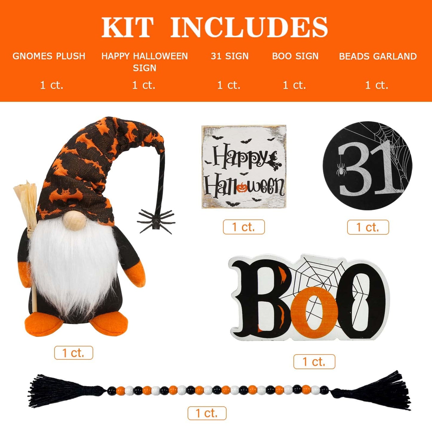 Halloween Farmhouse Rustic Tiered Tray Decor(Tiered Tray NOT Included)