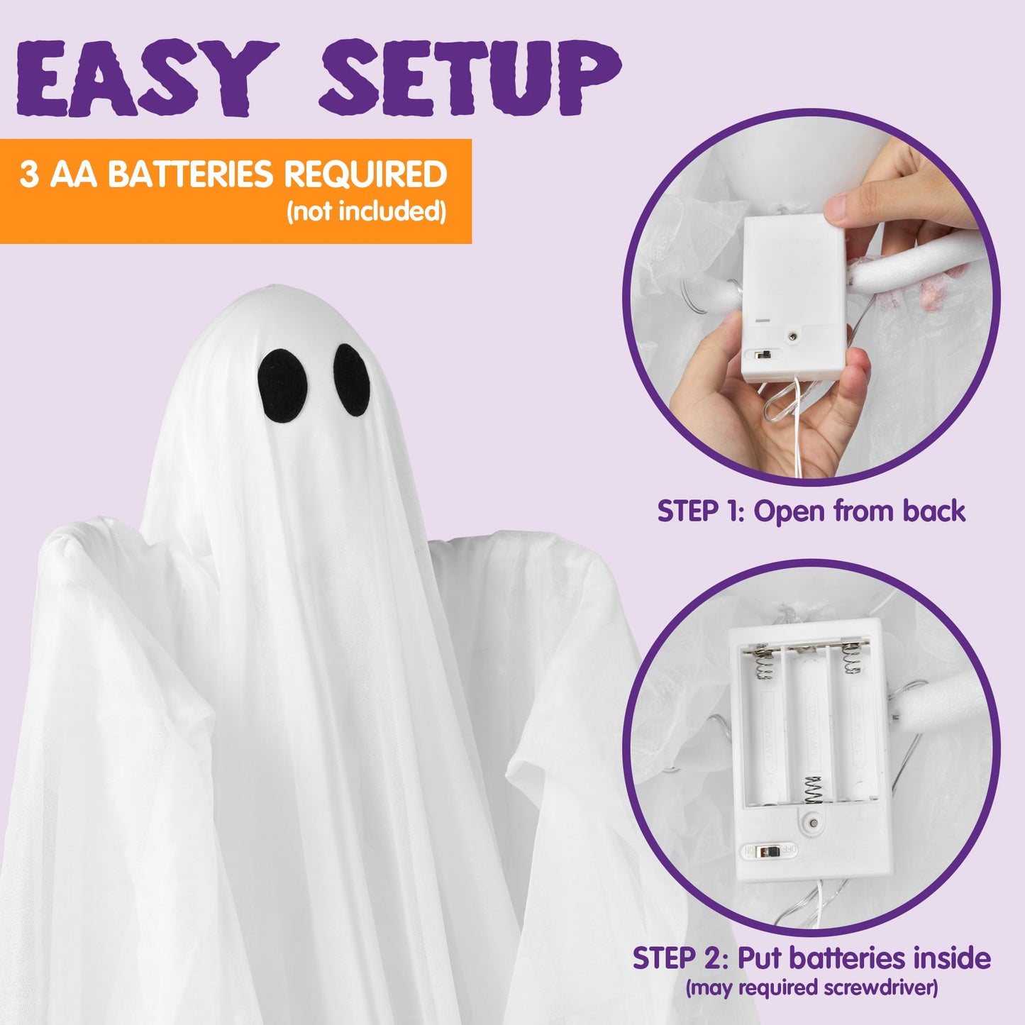 👻 Halloween Hanging Ghost Lights