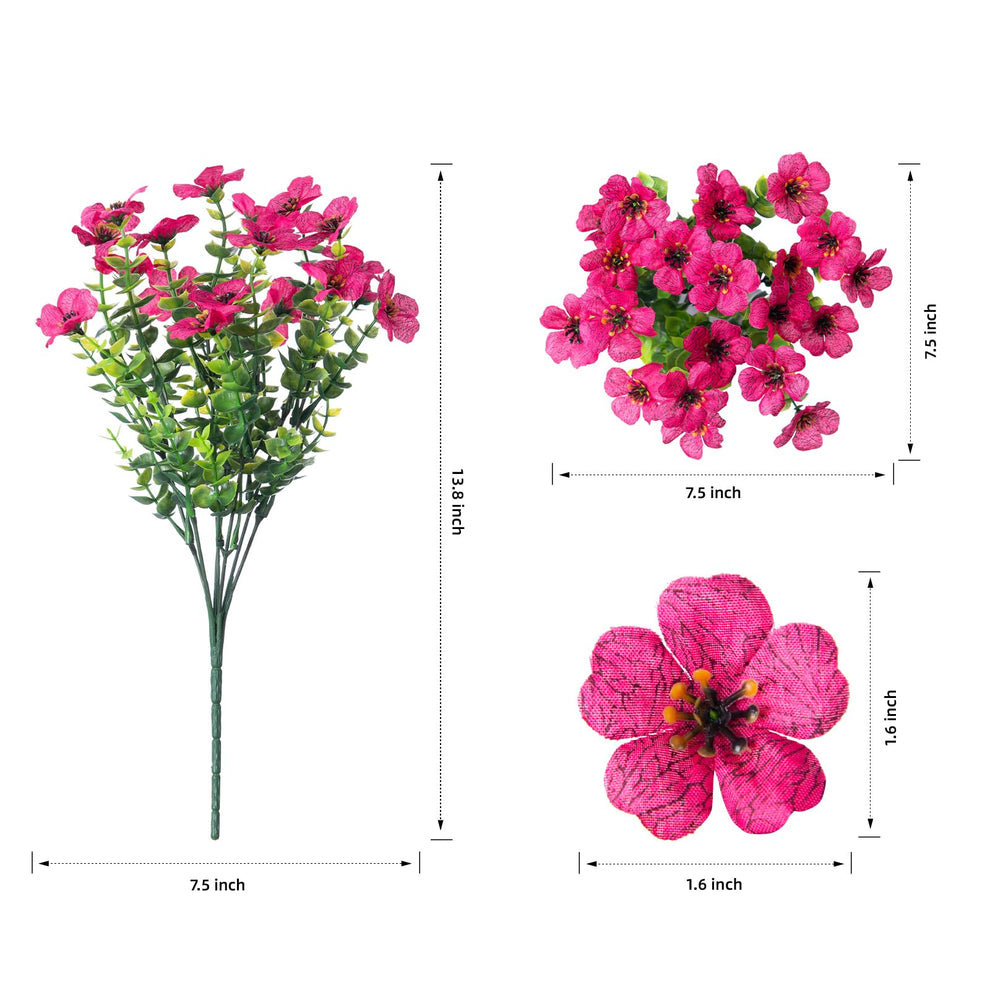 🌺 12 Pcs Artificial Flower Bouquet Mix - Lifelike Faux Flowers for Home Decor, Wedding Centerpieces (No Maintenance)