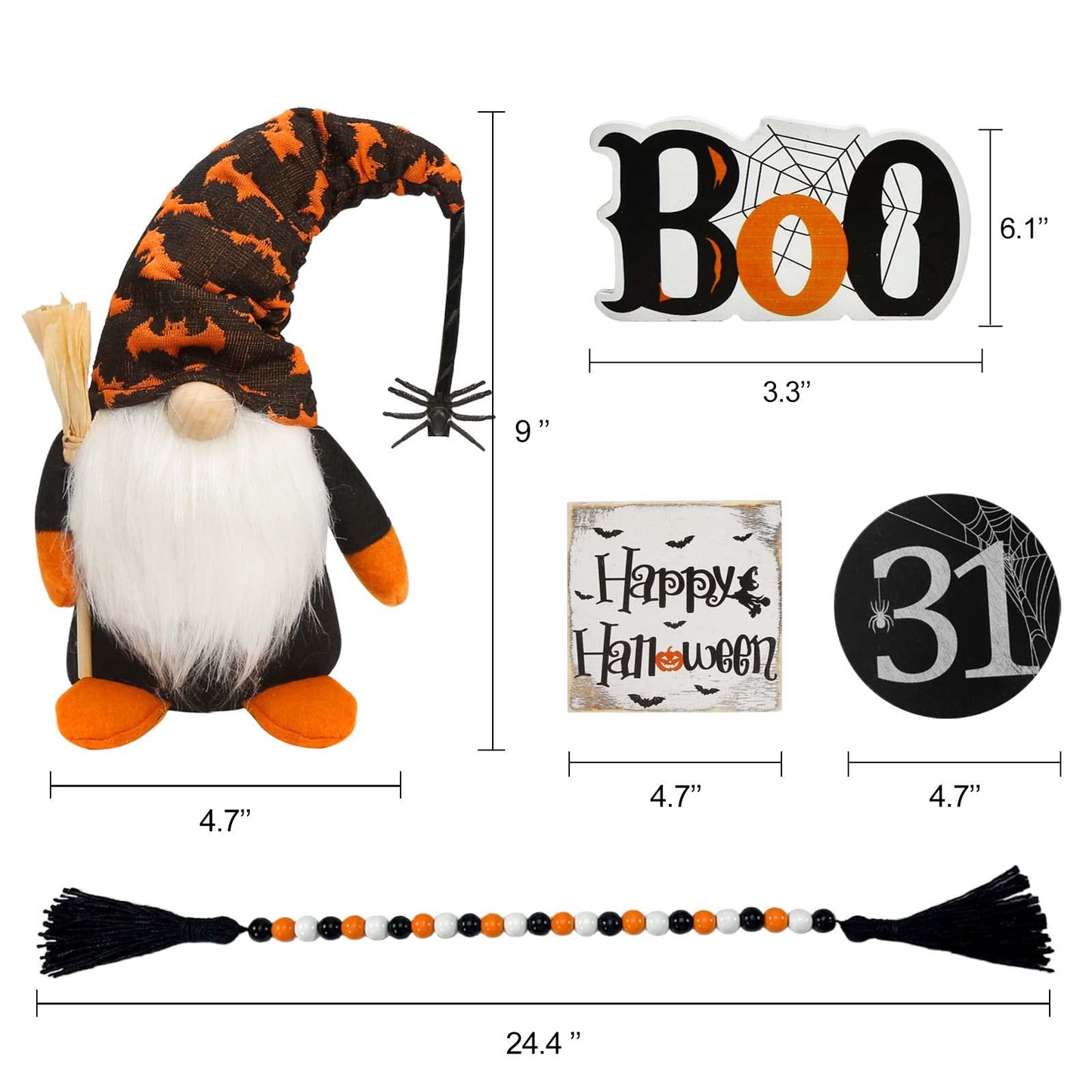 Halloween Farmhouse Rustic Tiered Tray Decor(Tiered Tray NOT Included)
