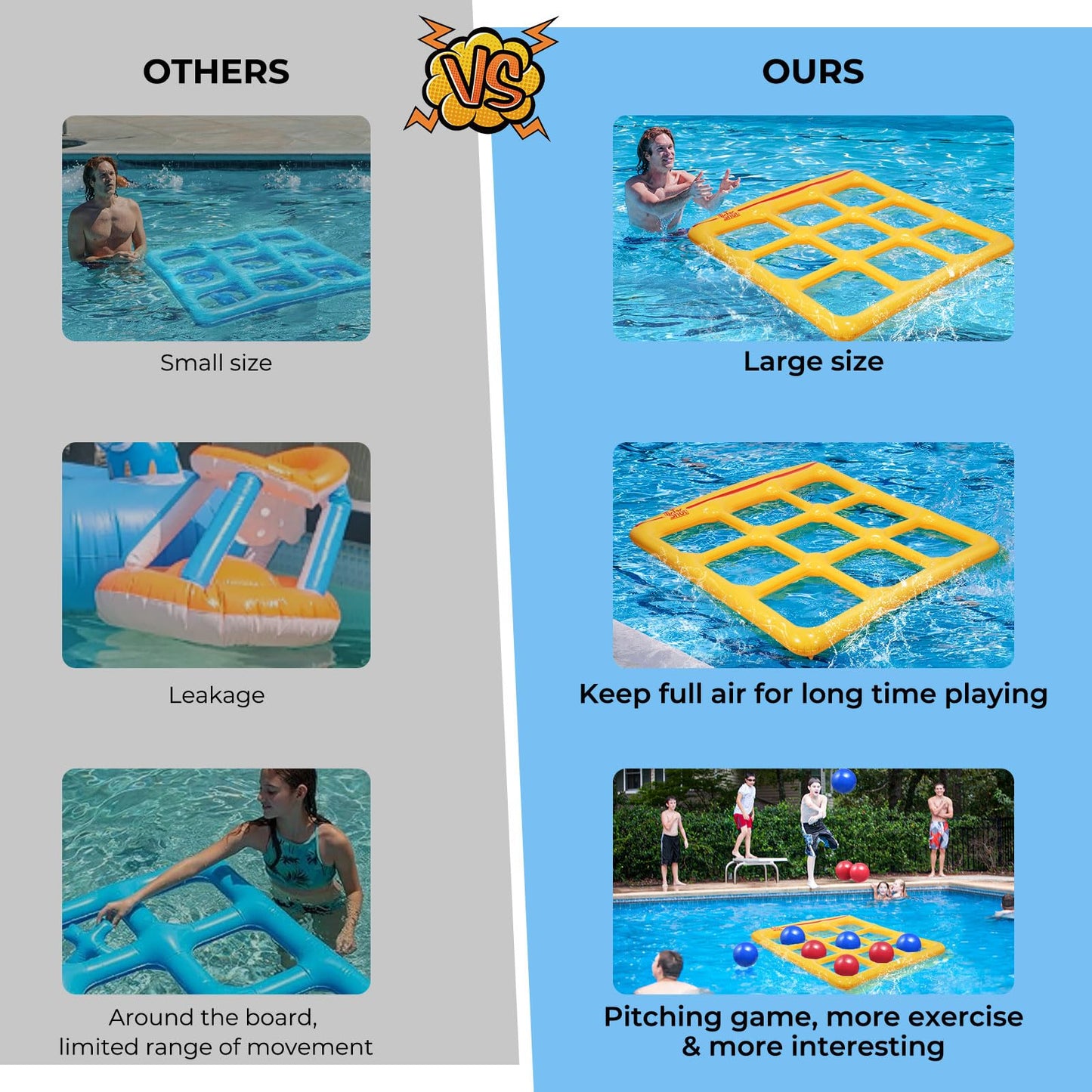 🙋♂️Pool Toys Games Set- Tic-Tac-Toe Inflatable Pool Toy