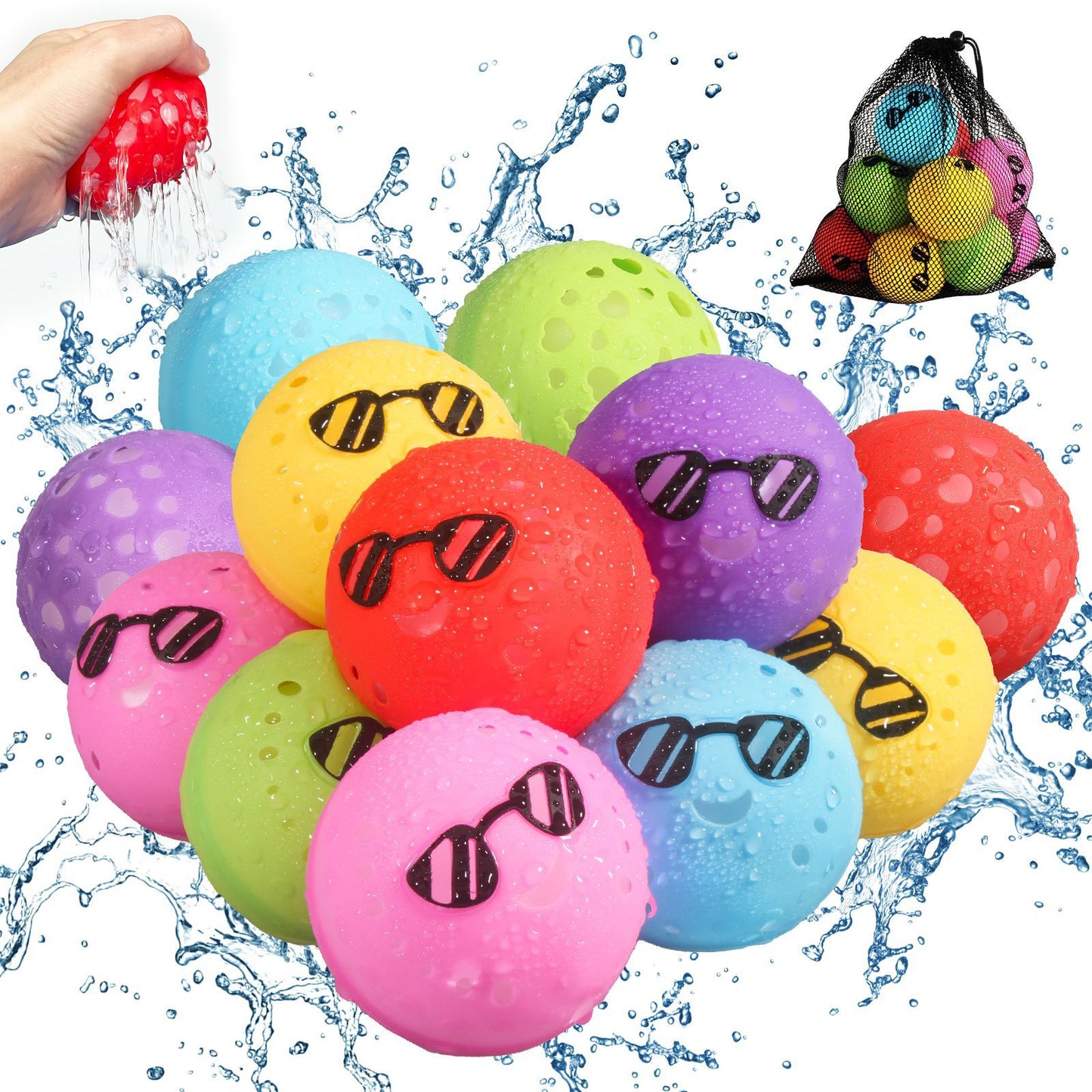 💧Reusable Water Bounce Balloons, Water Game Toys for Outdoor Activities