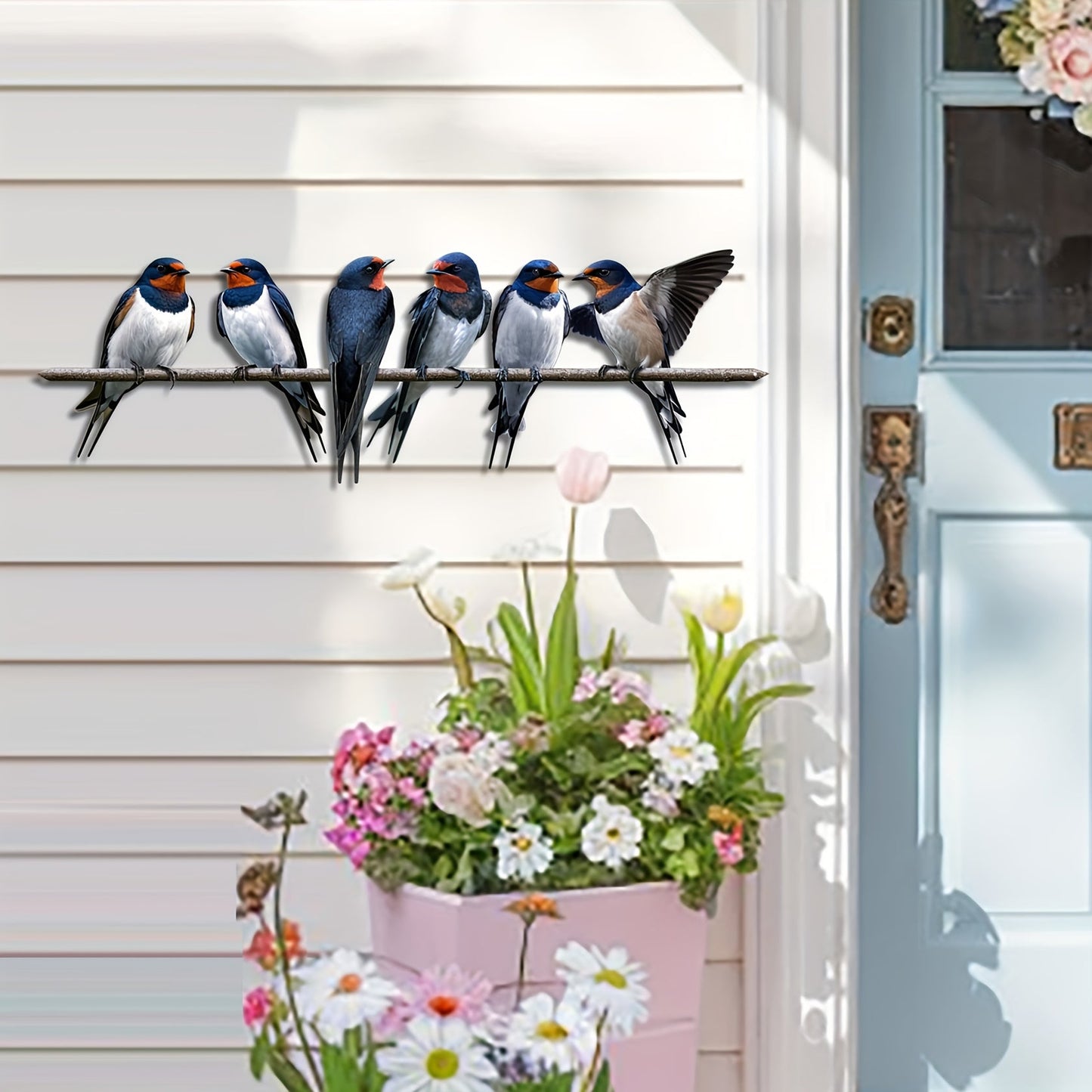 š¦Metal Birds on Branch Wall Decor Sculpture for Home, Indoor Patio