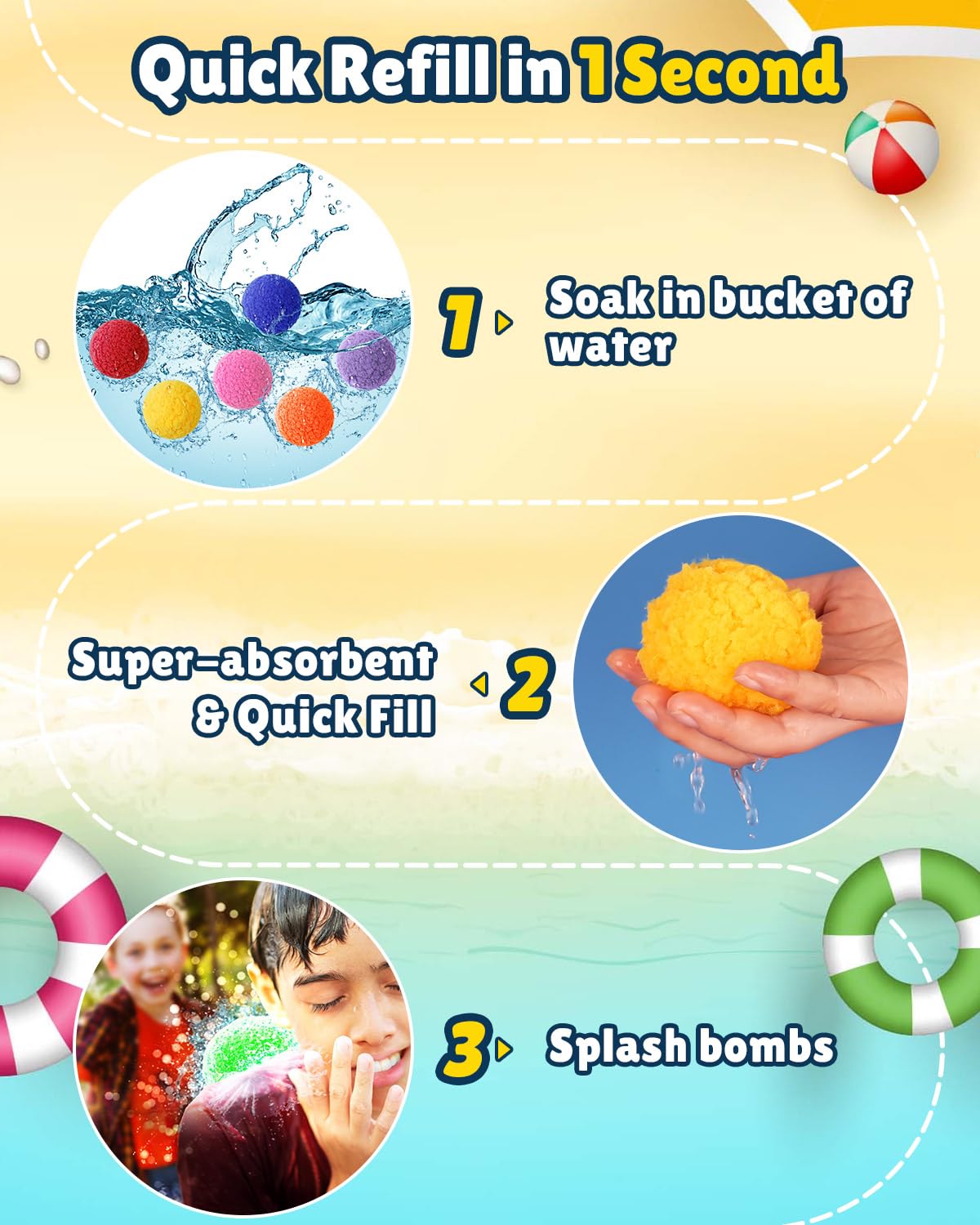 đ¤ˇââď¸Reusable Water Balloons -Summer Pool Toys Water for Backyard Lawn Beach