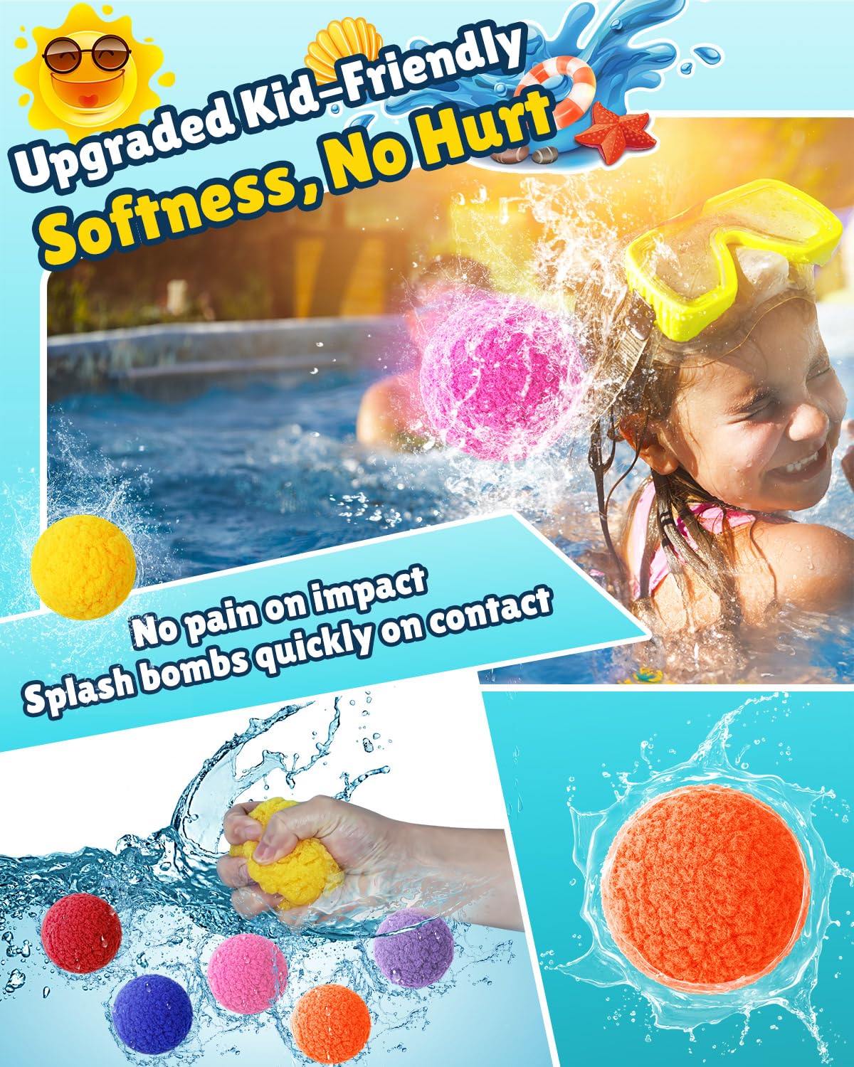 đ¤ˇââď¸Reusable Water Balloons -Summer Pool Toys Water for Backyard Lawn Beach
