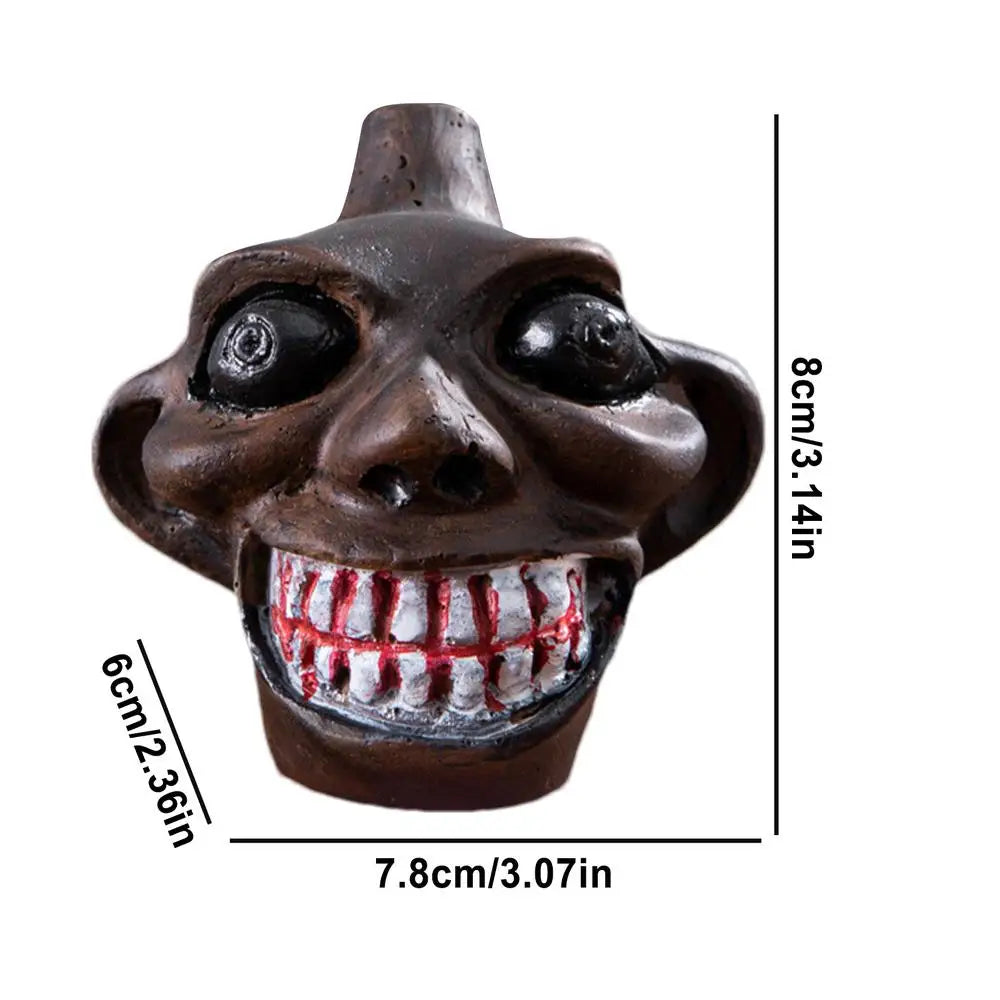 💀Death Whistle Skull Demon Shaped Authentic Aztec