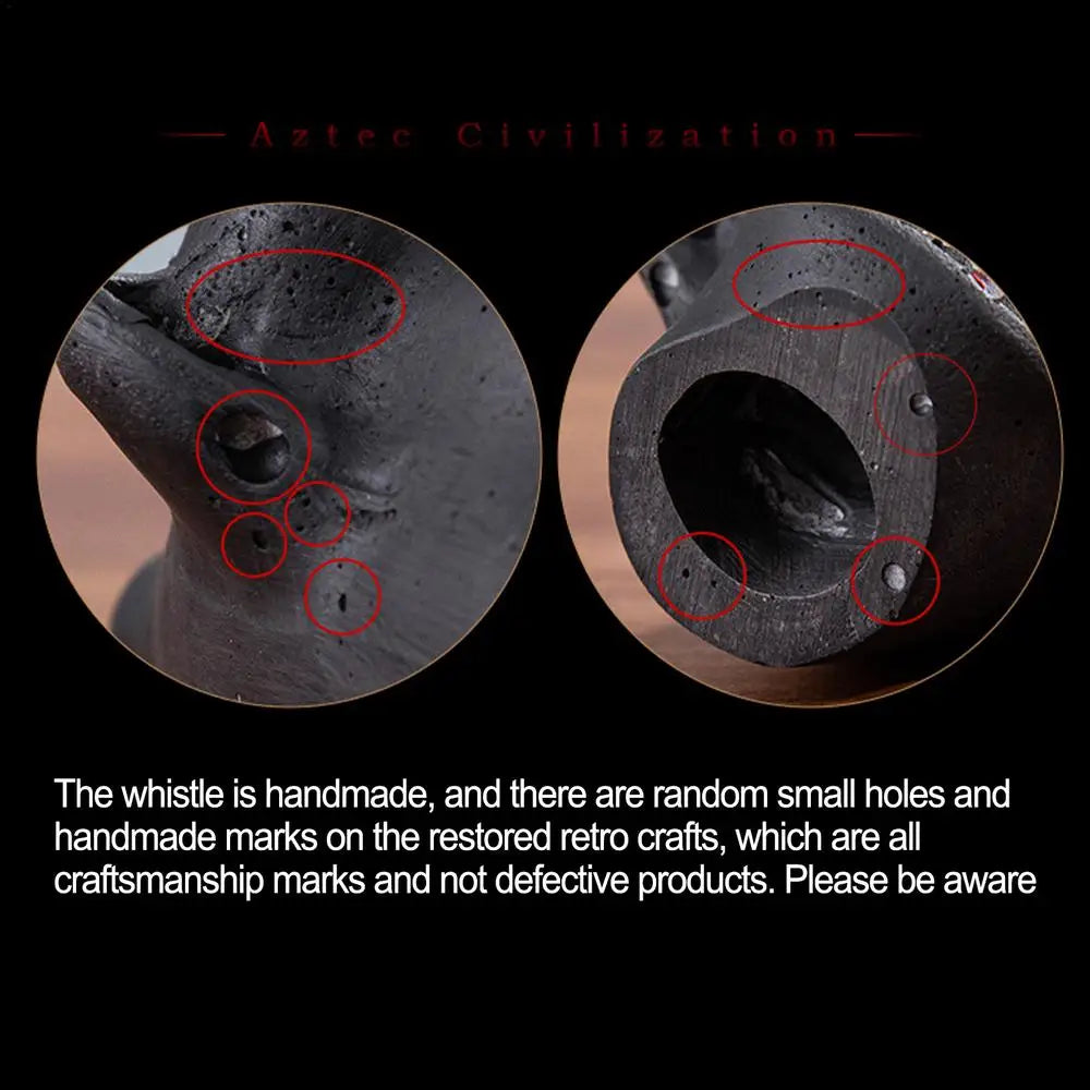 💀Death Whistle Skull Demon Shaped Authentic Aztec