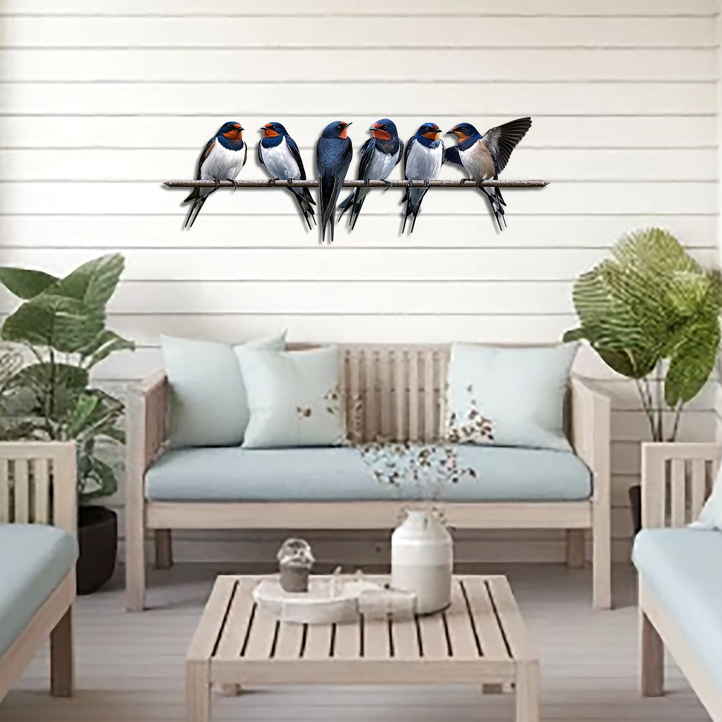 š¦Metal Birds on Branch Wall Decor Sculpture for Home, Indoor Patio