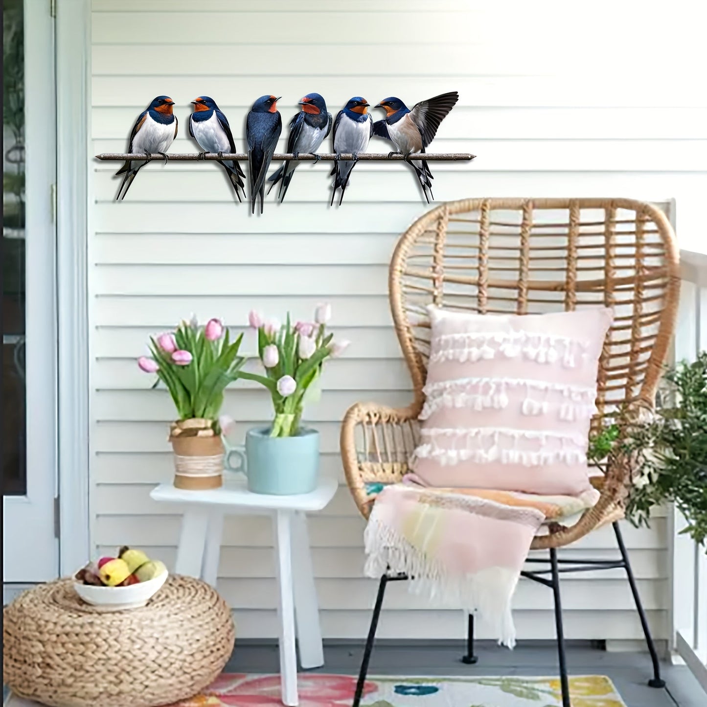 š¦Metal Birds on Branch Wall Decor Sculpture for Home, Indoor Patio