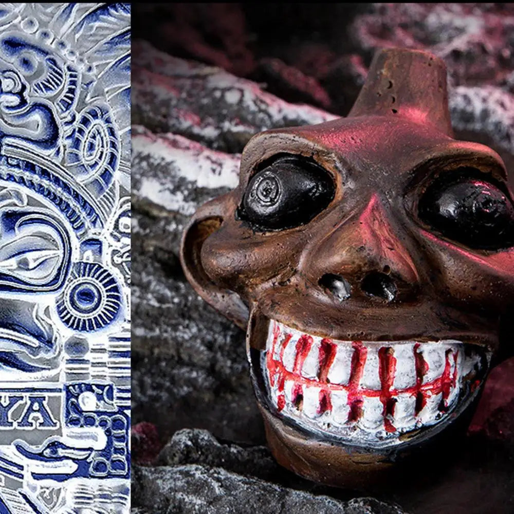 💀Death Whistle Skull Demon Shaped Authentic Aztec
