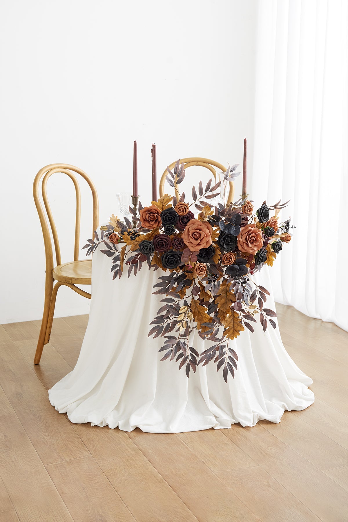 👰Wedding Flower Packages in Black & Pumpkin Orange