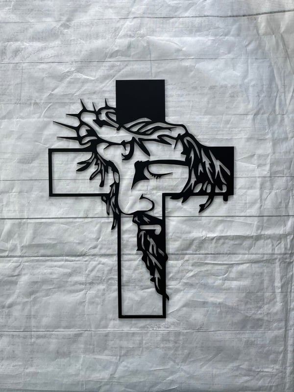 š„Jesus Cross Metal Sign Christ Wall Art Decor