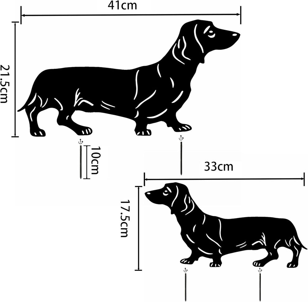 🐾Dachshund Rust Proof Metal Garden Stakes - Outdoor for Yard & Patio🍂