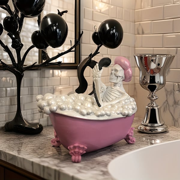 ☠️🛁Pink Bubble Bath Skull💖