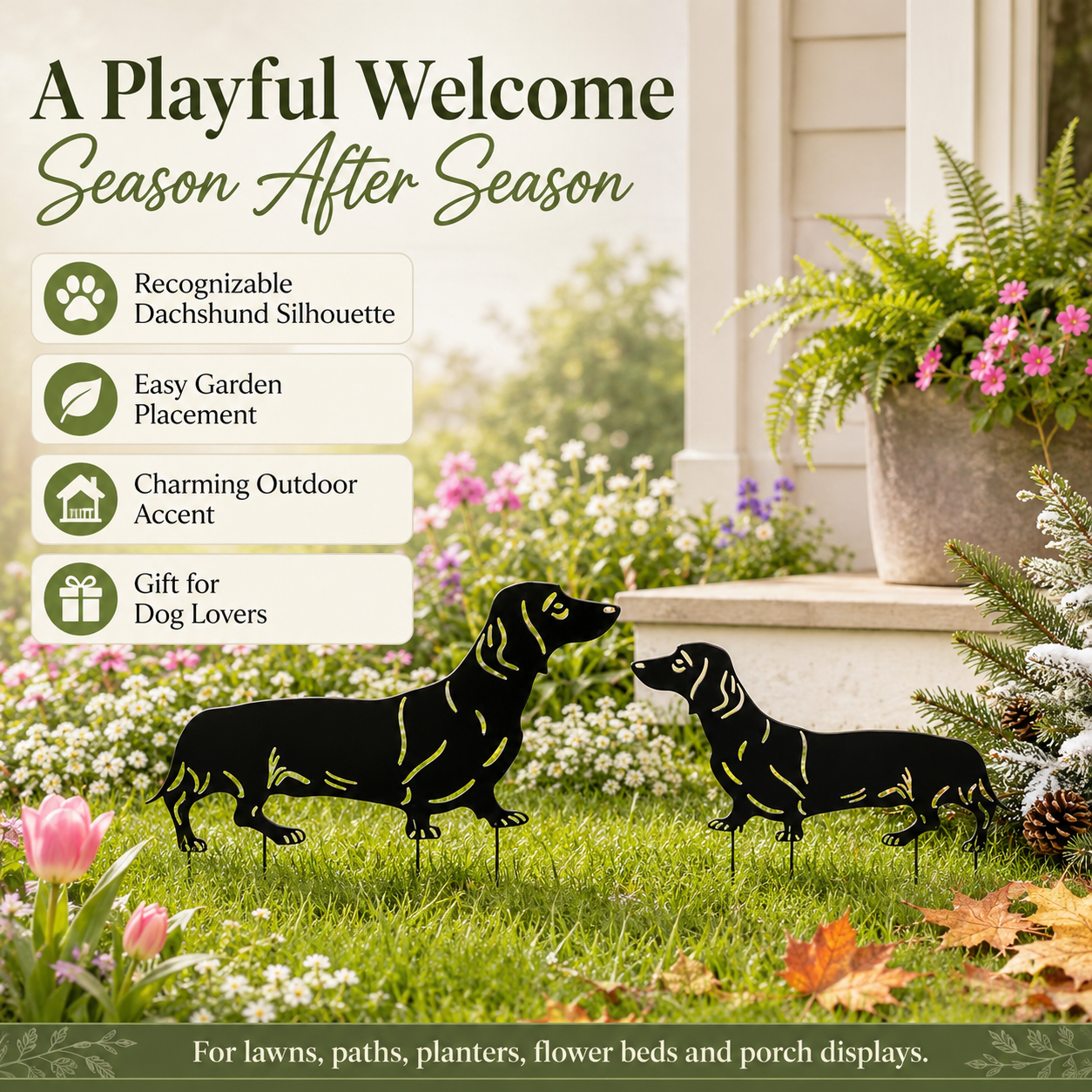 Dachshund Metal Garden Decor – Gift for Dog Lovers