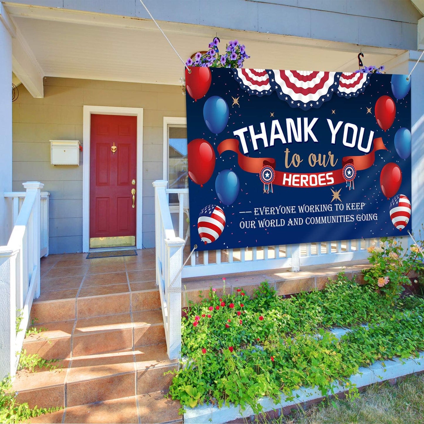 Happy Veterans Day Backdrop Background for Greeting Police Military Army Employees Heroes 71 x 43 Inch