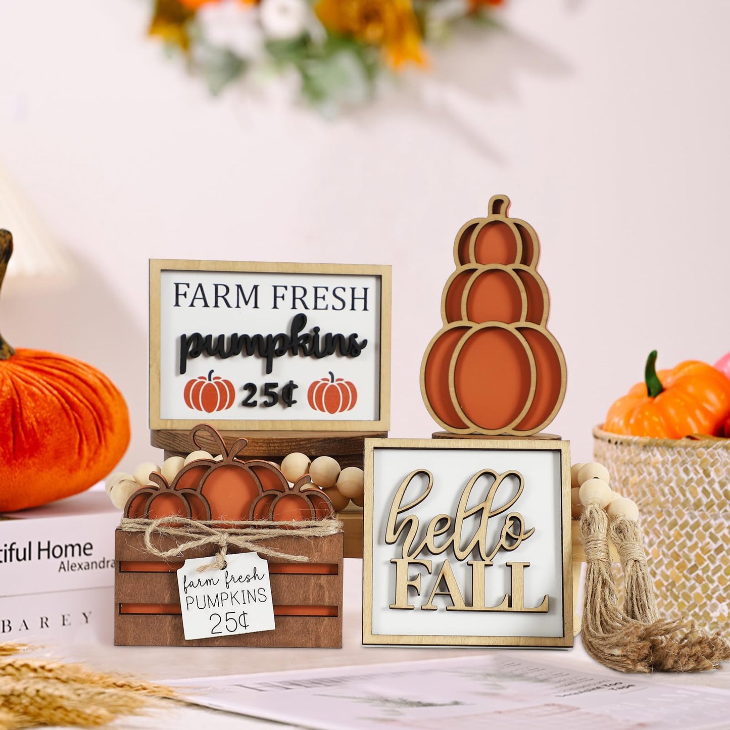 👻6PCS Halloween Tiered Tray Decor(Tiered Tray NOT Included)