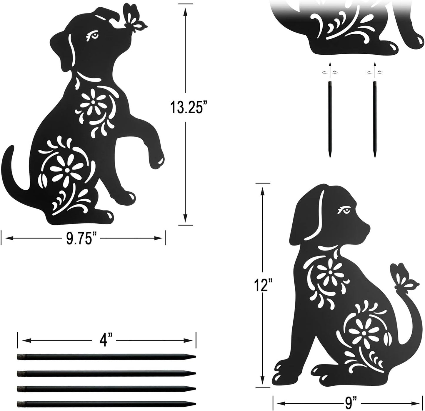 🐾Dachshund Rust Proof Metal Garden Stakes - Outdoor for Yard & Patio🍂