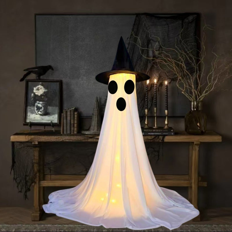 Glow Ghost Halloween Decor Witch Hat