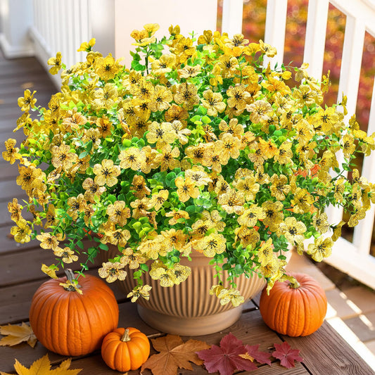 💐Artificial UV-resistant flowers: suitable for patios, porches and balconies
