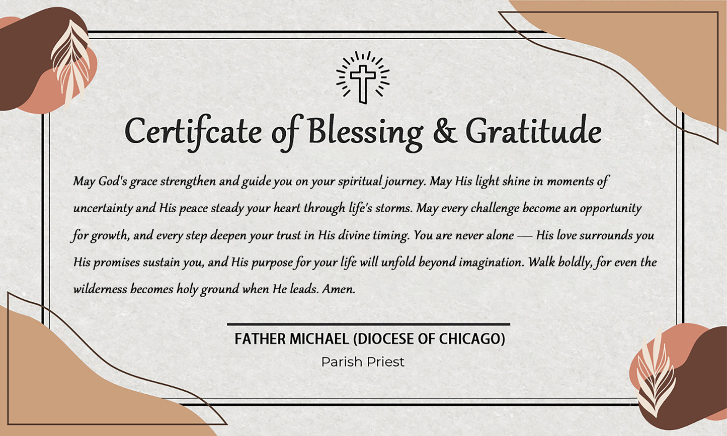 HG Blessing Certificate – 1 per handmade item