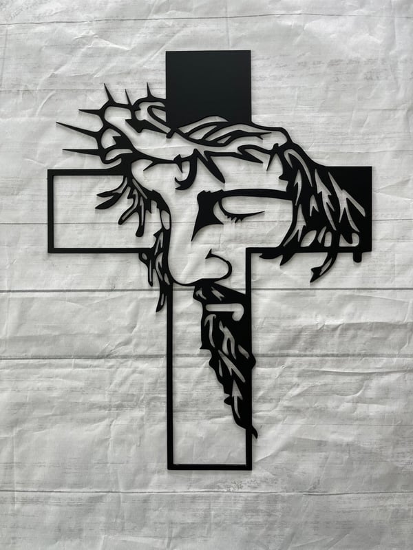 š„Jesus Cross Metal Sign Christ Wall Art Decor