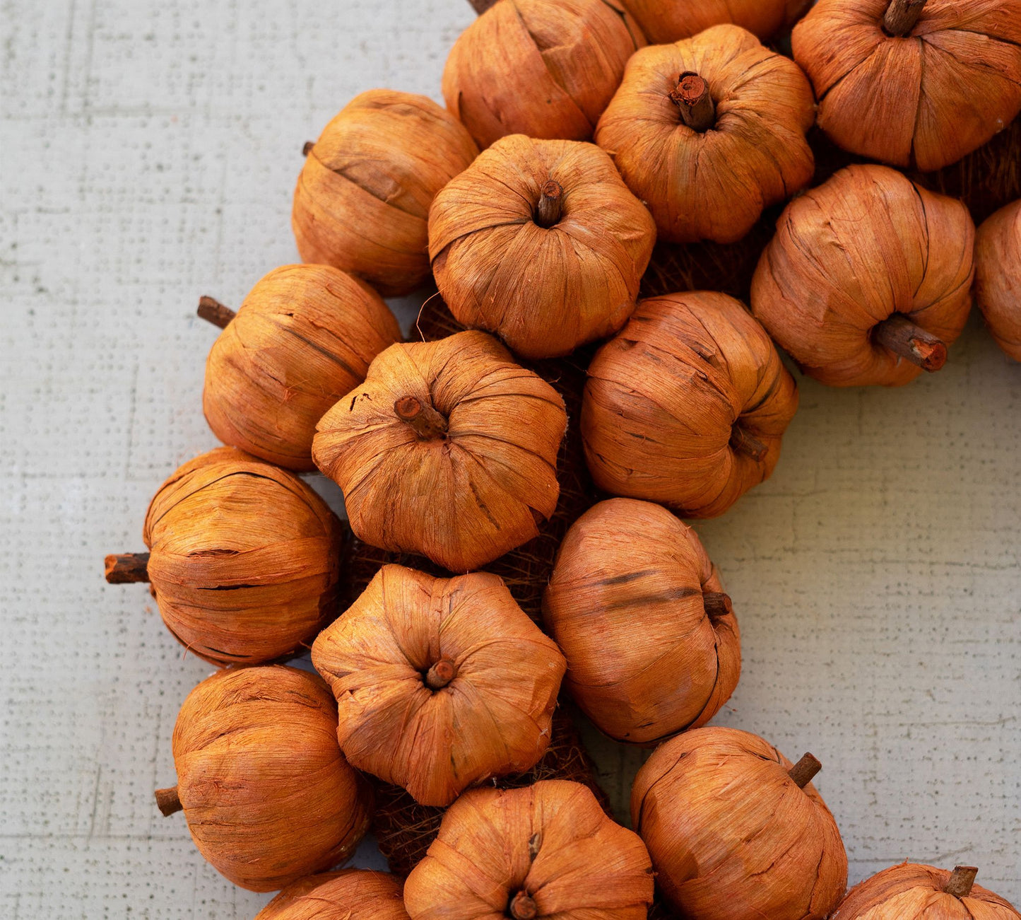 Faux Pumpkin Wreath - The Eternal Magic of Autumn