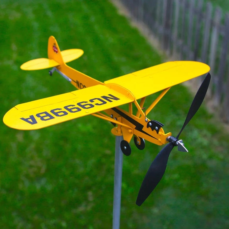 🛫Piper J3 Cub Airplane Weathervane Handcrafted Aviation Decor