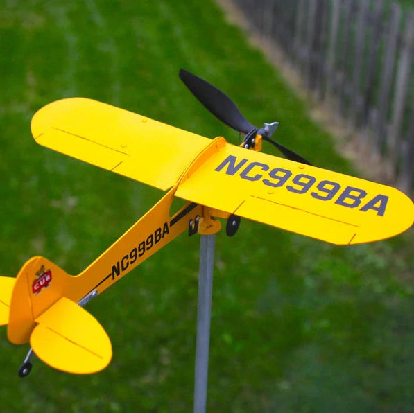 🛫Piper J3 Cub Airplane Weathervane Handcrafted Aviation Decor