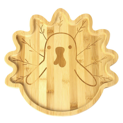 ♻Reusable Bamboo Turkey Platter(11.4"x11.4"x0.6")