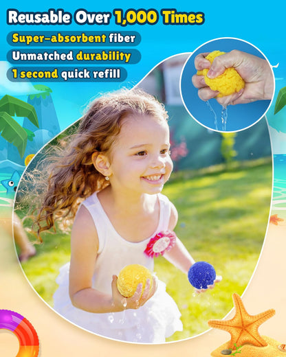 🤷‍♂️Reusable Water Balloons -Summer Pool Toys Water for Backyard Lawn Beach