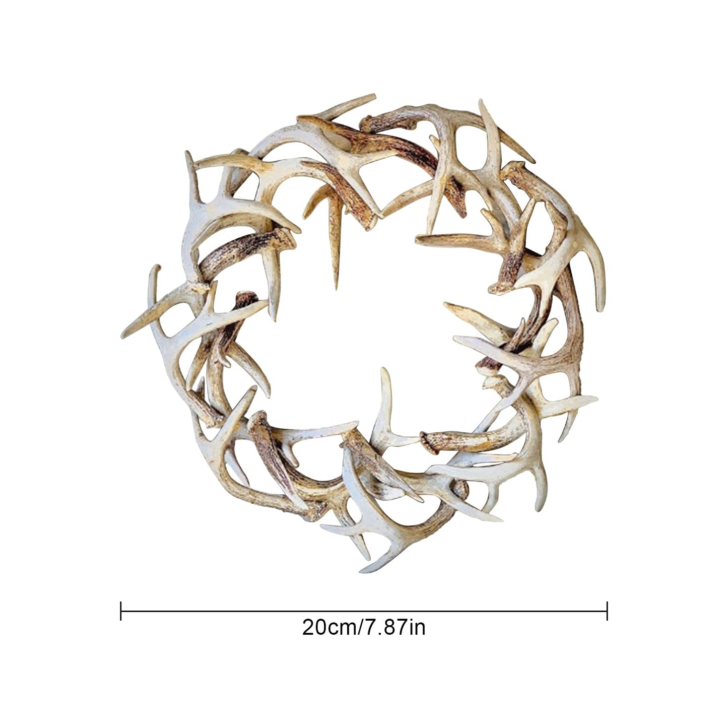 🌲🦌Natural antler Christmas wreath rustic-style fireplace ornament