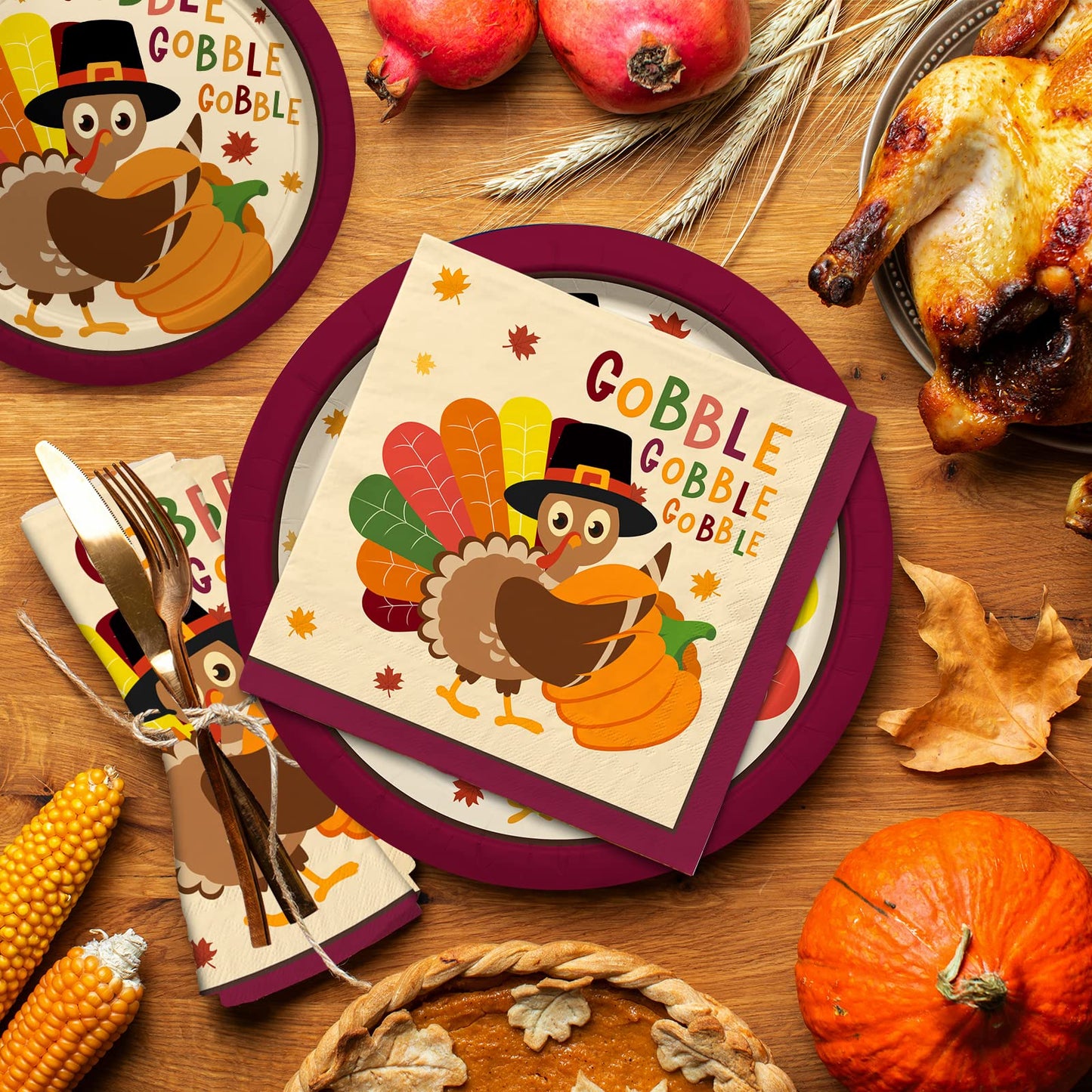 🐔Turkey Thanksgiving Party Supplies Kit- 25 pcs