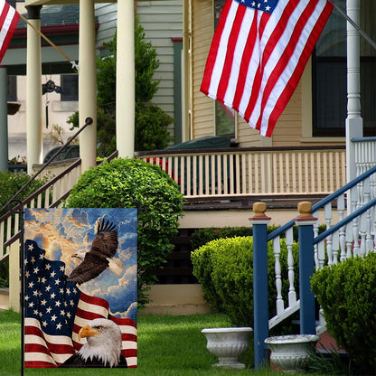 ❤USA Flag Eagle Patriotic Garden Flag Vertical Double Sided, USA Flag 4th of July