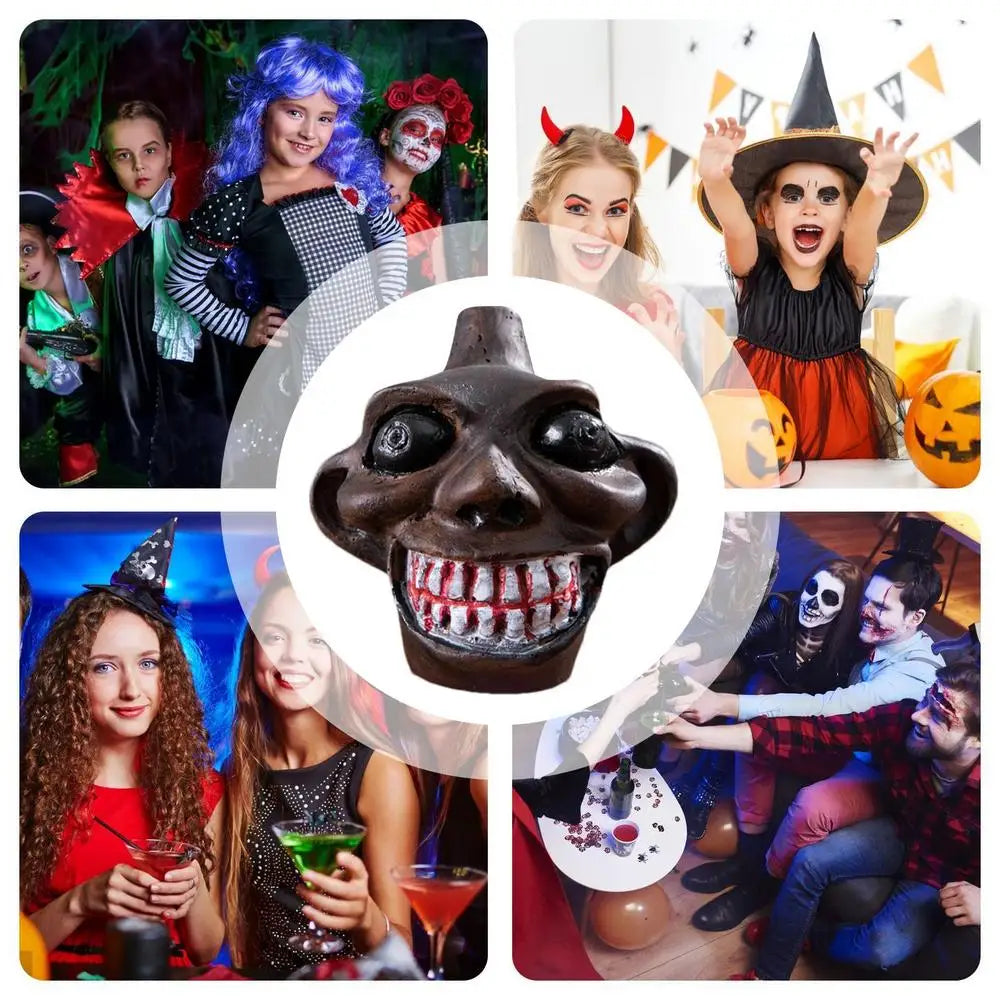 💀Death Whistle Skull Demon Shaped Authentic Aztec