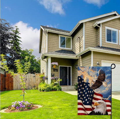 ❤USA Flag Eagle Patriotic Garden Flag Vertical Double Sided, USA Flag 4th of July