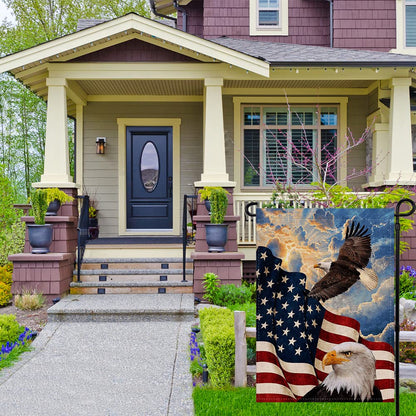 ❤USA Flag Eagle Patriotic Garden Flag Vertical Double Sided, USA Flag 4th of July