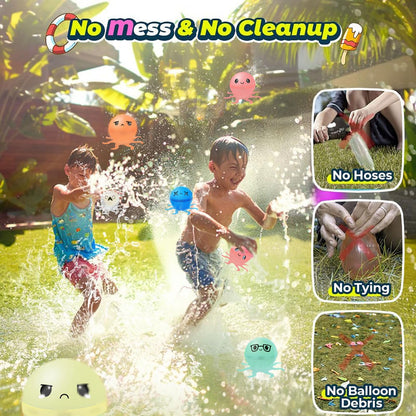 ✨Reusable Water Bomb balloons, Octopus Water Balloons with Expressions