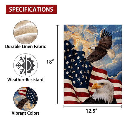 ❤USA Flag Eagle Patriotic Garden Flag Vertical Double Sided, USA Flag 4th of July