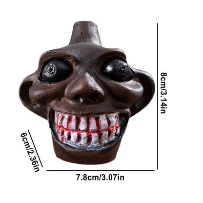 💀Death Whistle Skull Demon Shaped Authentic Aztec