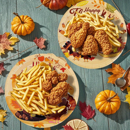 🐔Turkey Thanksgiving disposable plate