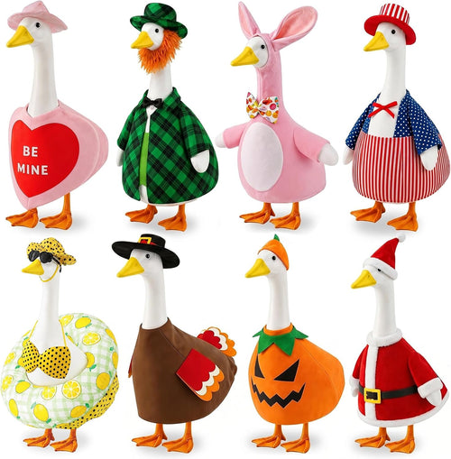 8 Holiday Porch Goose Outfits – Classic 23" Collection