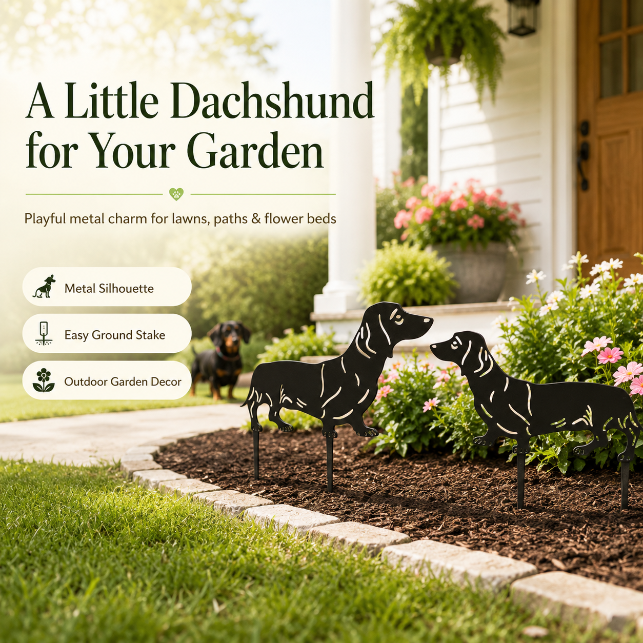Dachshund Metal Garden Decor – Gift for Dog Lovers