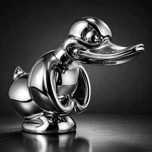 Chrome Angry Duck Hood Ornament – Car & Desk Decor