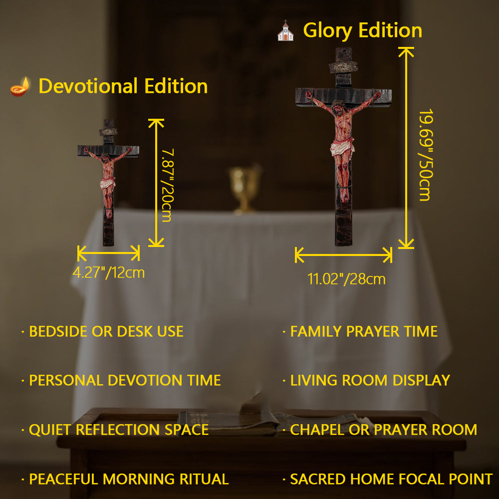 ✝️ Hand-Carved Blessed Jesus Crucifix
