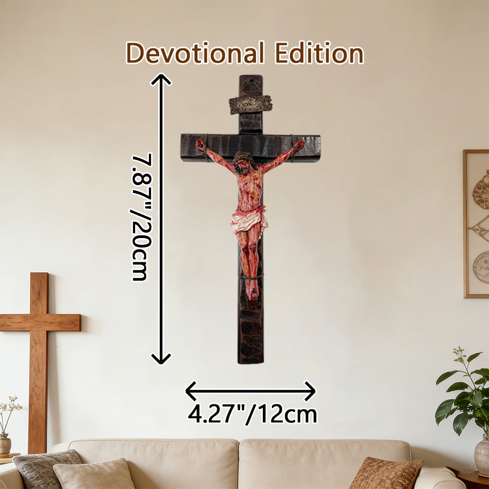 ✝️ Hand-Carved Blessed Jesus Crucifix